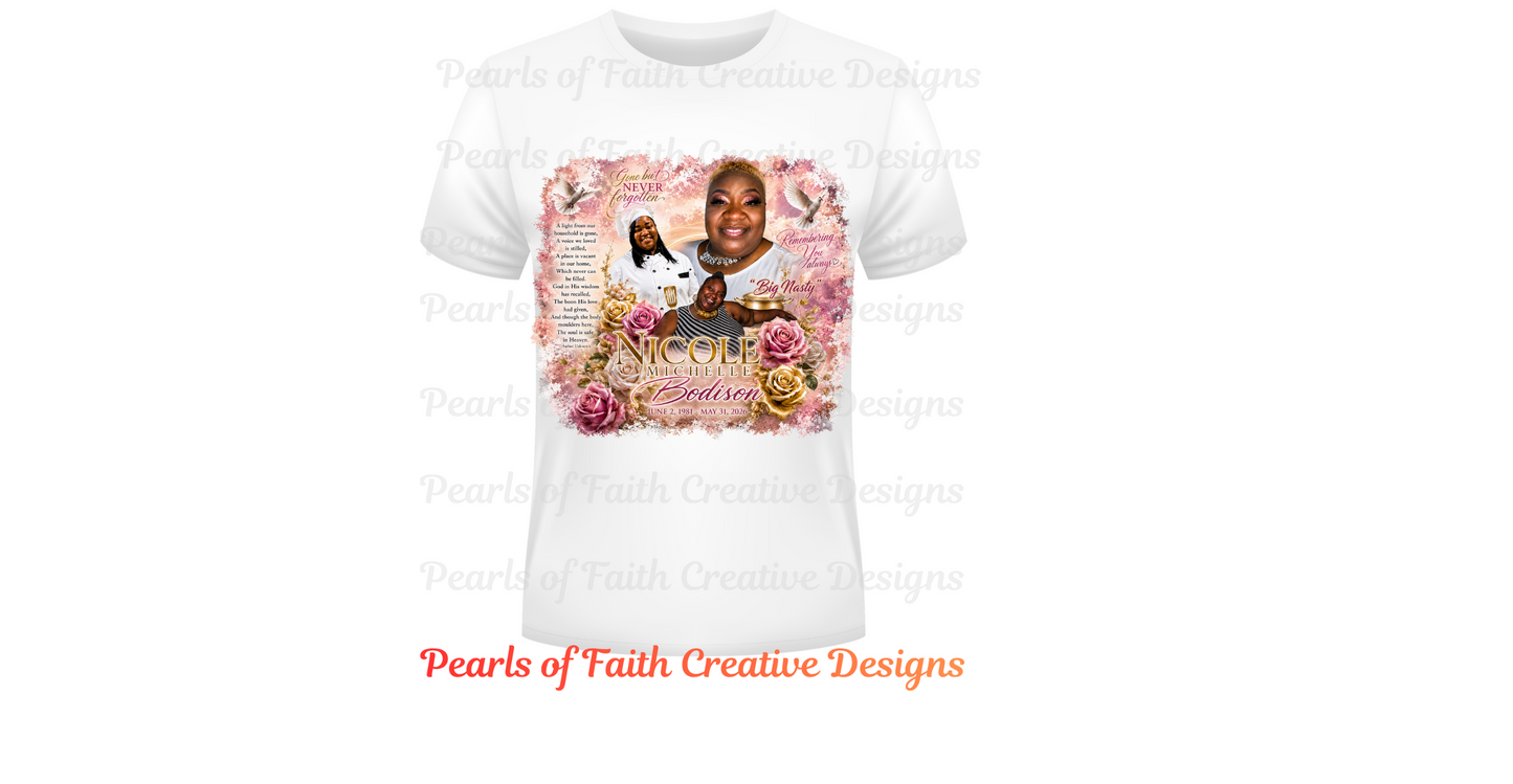 Nicole Bodison Memorial tshirt