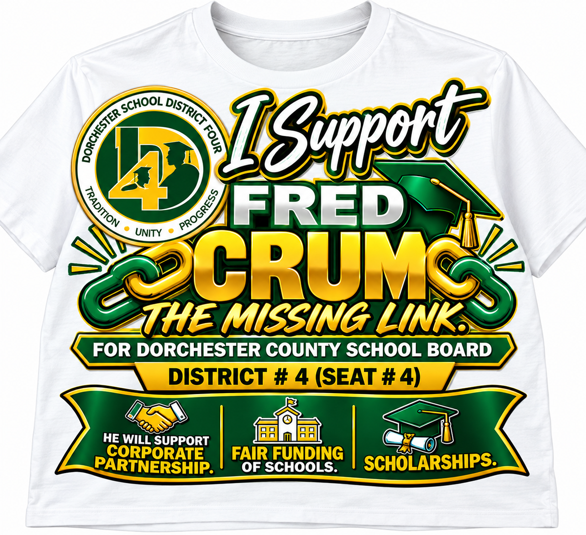 Fred Crum tshirt design (front & back design)