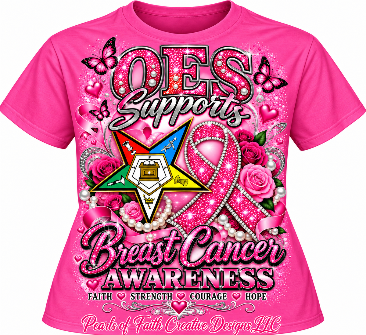 OES BREAST CANCER (PINK)TSHIRT DESIGN