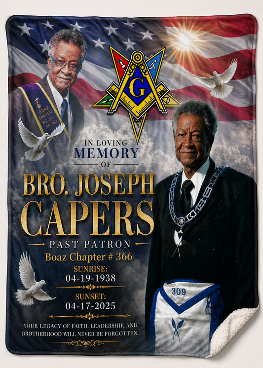 memorial blanket of Bro. Joseph Capers