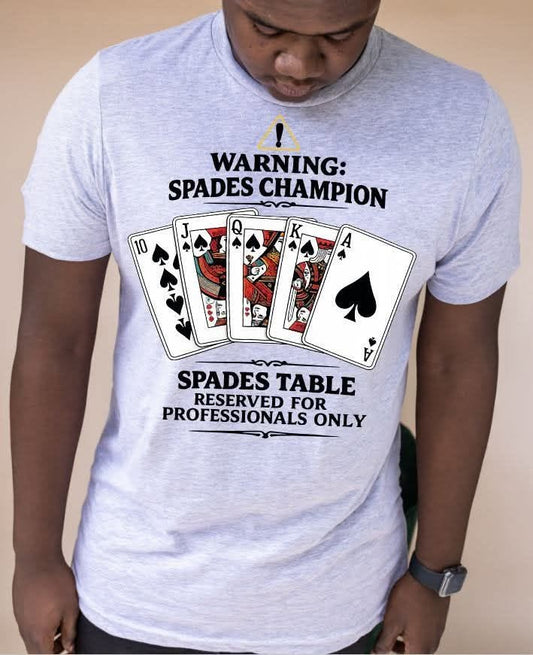 Spades champion tshirt (grey or white)