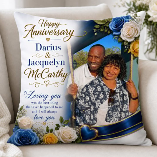 Anniversary Pillow for Darius & Jacquelyn McCarthy