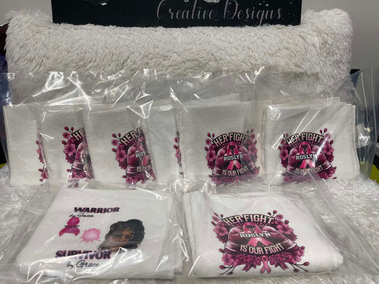Roslyn's Breast cancer hand towels (towels, prints & taxes included)